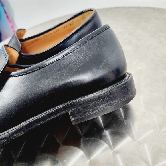 Vintage Salvatore Ferragamo Black Leather Slip on Moccasin Gancini Horsebit 8.5D - Picture 13 of 13